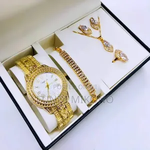Women's Combo Set - Watch, Bracelet, Necklace, Earrings - 3