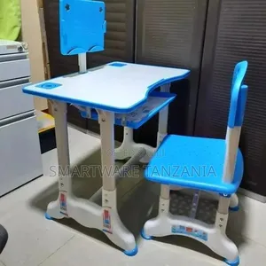 Children's Study Desk and Chair Set with Bookstand