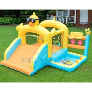 Airmyfun Mini Household Courtyard Bouncy Castle with Slide - 3