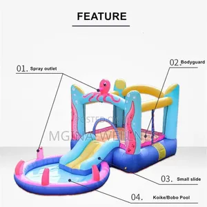 Octopus Children's Inflatable Castle Jumping Bed Slide - 3