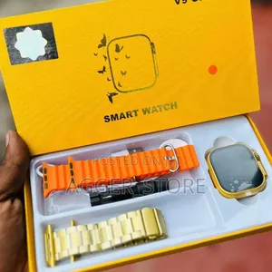 Smartwatch ya V9 Ultra Max Rangi ya Dhahabu