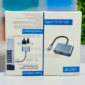 Adapta ya Aina C kwenda HDMI VGA