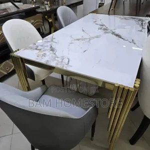 Modern 6-Seater Dining Set With Marble Top - 2