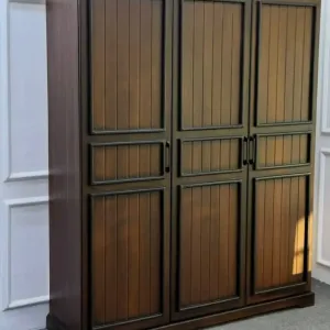 Three-Door Wardrobe - Mahogany Finish