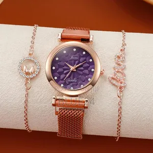 Ladies' Delicate Mesh Strap Watch 3-Piece Set - 3