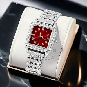 Saa ya Anasa ya Kike Quartz Roman Digital Dial - 3