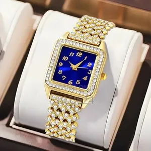 Saa ya Anasa ya Kike Quartz Roman Digital Dial - 4