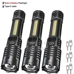 High Power LED Flashlight Type-C Rechargeable COB - 2