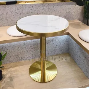 Classic Marble Table Set with Padded Chairs - 5