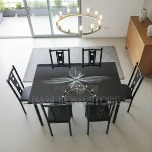 Modern 6-Seater Glass Dining Table