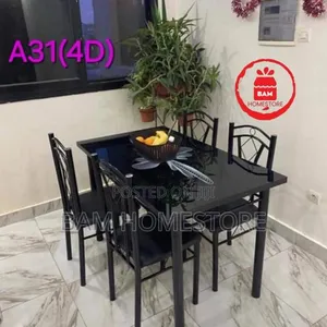 Modern 4-Seater Glass Dining Table - Model A31 - 3