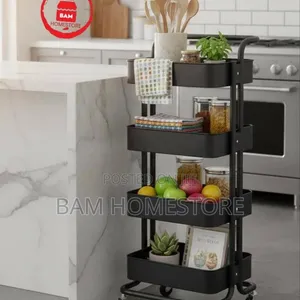 4-Tier Multi-Purpose Rolling Storage Trolley - 2