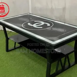 Modern Luxury Channel Design Coffee Table - Black White - 3