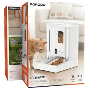 Porodo Petmate Automatic Pet Feeder with Wi-Fi and Camera