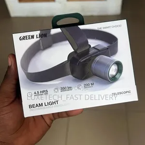 Green Lion Beam Light Rechargeable Headlamp