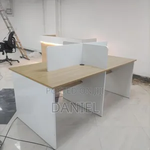 4-Person Melamine Office Working Station - 2
