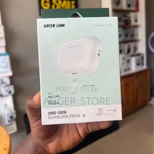 Green Lion Earbuds Pro 2 (Kizazi cha 2) Nyeupe