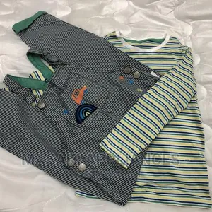 Seti ya Mothercare Denim Dungaree na T-Shirt yenye Milia - 3