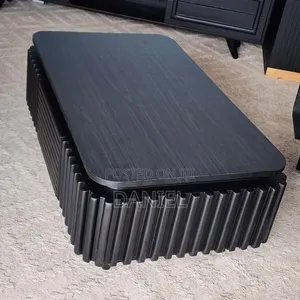 Black Coffee Table with Hardwood Drawers