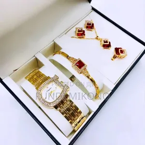 Women's Combo Set - Watch, Bracelet, Necklace, Earrings