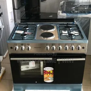 Jiko la Westpoint 90x60cm Gesi 4 + Umeme 2 lenye Kabati la Gesi