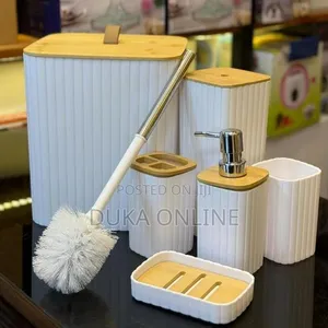 Dustbin and Bathroom Accessories Set