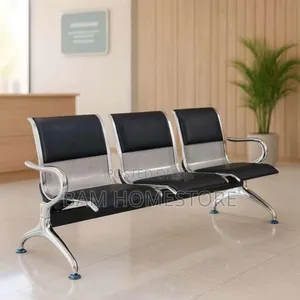 Executive Leather Waiting Chair/Sofa - 3 Seater Office Reception Bench