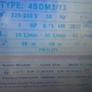 Pampu ya Kisima (Submersible) 1HP
